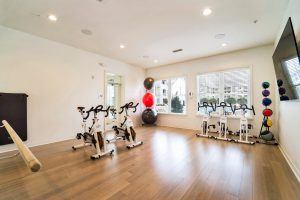 Fitness Center with lots of work out equipment