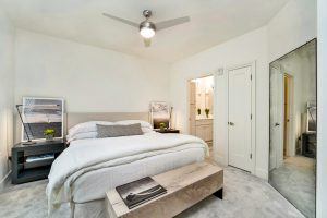bedroom with large bed