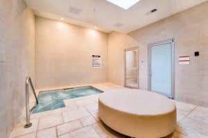 Large, luxurious indoor spa and sauna